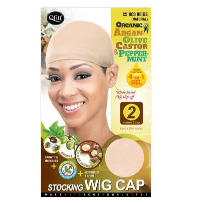 #803 Organic Stocking Wig Cap 2 Caps- Natural