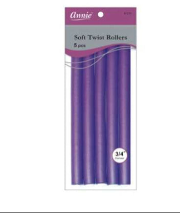 Annie- #1210 Soft Twist Rollers 10" 6ct Purple