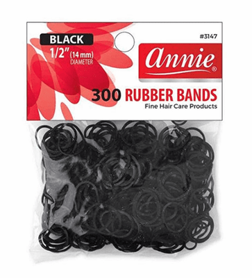 Annie- #3147 Rubber Bands Black 300ct