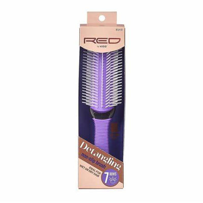 Red by Kiss- #hh46 Purple Detangling Non-Slip Brush 7 Row