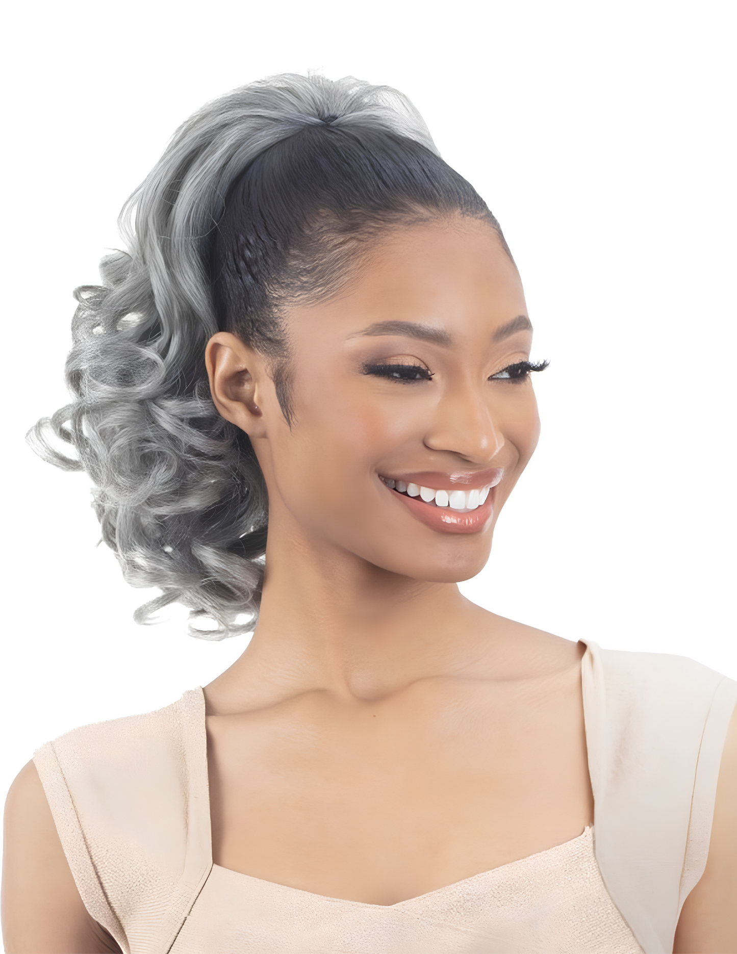 Shake N Go Equal Lite Drawstring Ponytail Sparkle Curl 12"