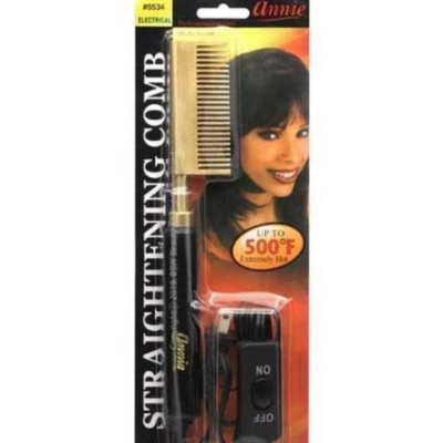 Annie H&H Electrical Straightening Comb Medium Wide Teeth #5534