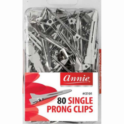 Annie- #3191 Single Prong Clips 80ct