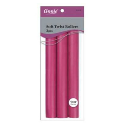 Annie- #1216 Soft Twist Rollers 10" 3ct Plum