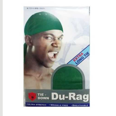 Extra Long Tie Du-Rag #012 Green