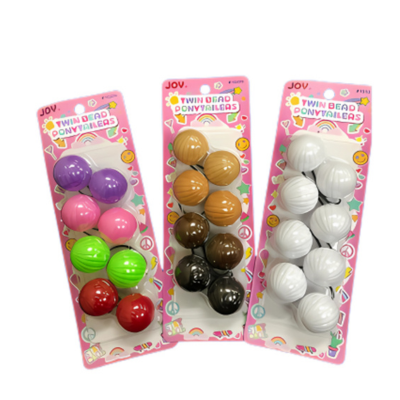 Joy Twin Bead Ponytailers Extra Large