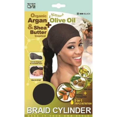 #808 Organic 4n1 Braid Cylinder- Black