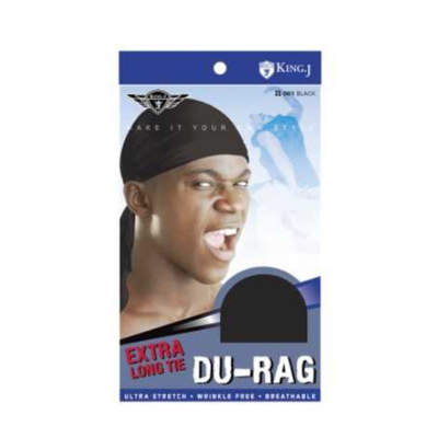 Extra Long Tie Du-Rag #001 Black