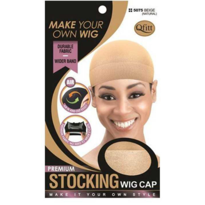 #5075 Premium Stocking Wig Cap- Beige
