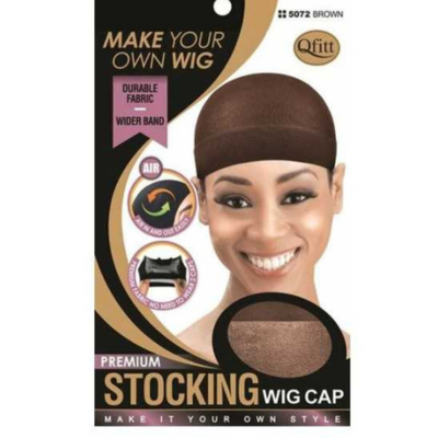 #5072 Premium Stocking Wig Cap- Brown