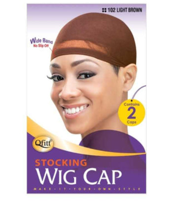 #102 Stocking Wig Cap 2 Caps- Light Brown