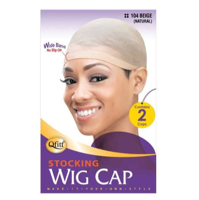 #104 Stocking Wig Cap 2 Caps- Beige/Natural