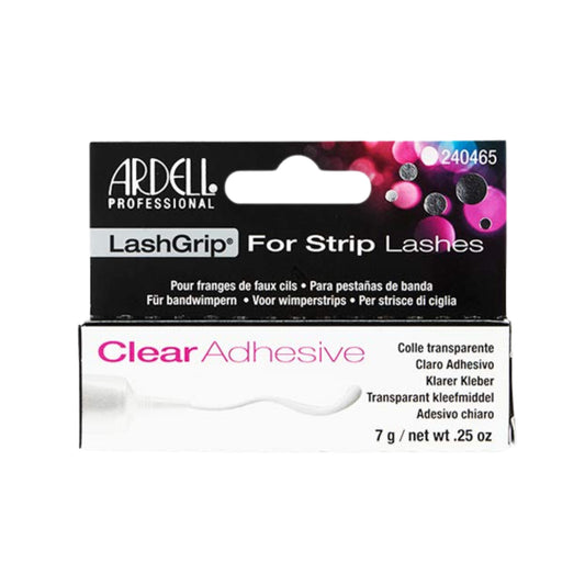 Ardell Clear Adhesive for Strip Lashes .25oz in a white squeeze tube with black lettering.