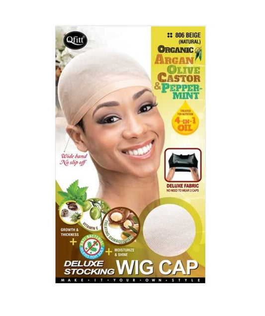 #806 Deluxe Stocking Wig Cap- Natural
