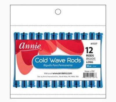 Annie- #1107 Cold Wave Rods 12ct Long Blue