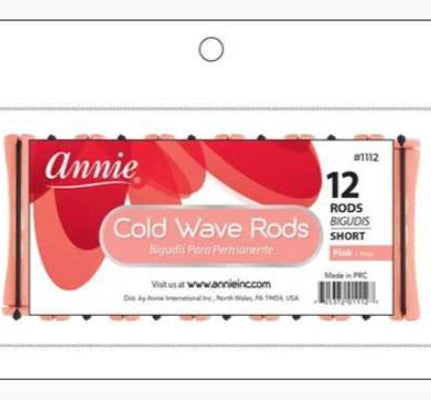 Annie- #1112 Cold Wave Rods 12ct Short Pink