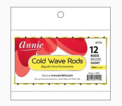 Annie- #1114 Cold Wave Rods 12ct Short Yellow