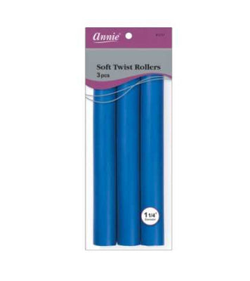 Annie- #1217 Soft Twist Rollers 10" 3ct Blue