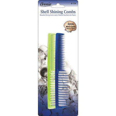 Annie- #134 Shell shining Combs 2pc