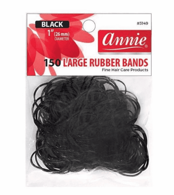 Annie- #3149 Rubber Bands Large Black 150ct