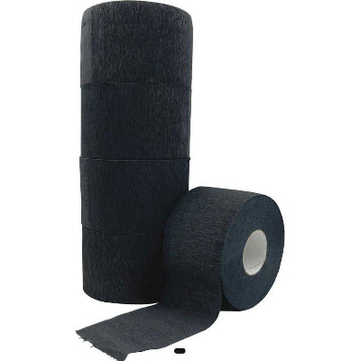 Black Ice- Neck Strip Paper 5 Rolls Black