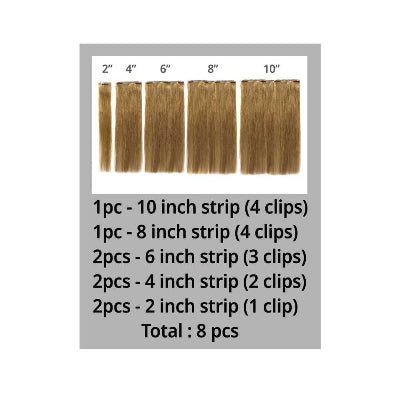 Eve- Seamless 100% Virgin Remy Hair 8pc Clip In 18"