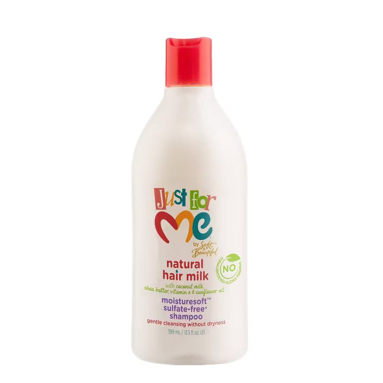 Gentle, nourishing, and made just for kids. Just For Me Natural Hair Milk Sulfate-Free Shampoo delivers a clean you can trust and softness they'll feel. Designed to moisturize while cleansing, this rich, creamy formula is perfect for straight, wavy, or transitioning textures that need a gentle touch.