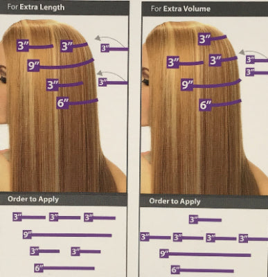 Hollywood Clip In 18" 7 piece 100% Human Hair