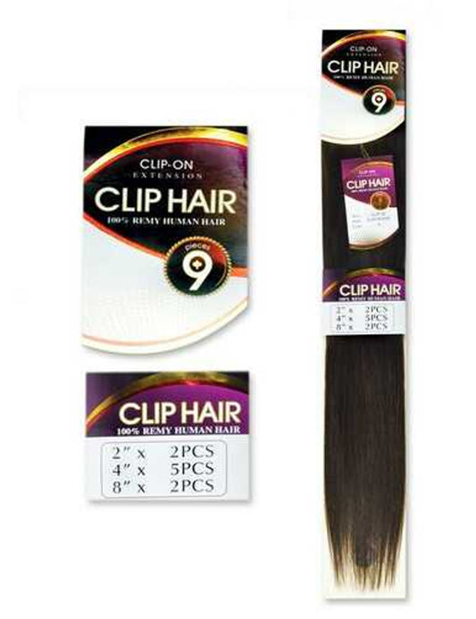 Jazz Wave 100% Human Hair Clip In 9 Piece 14"