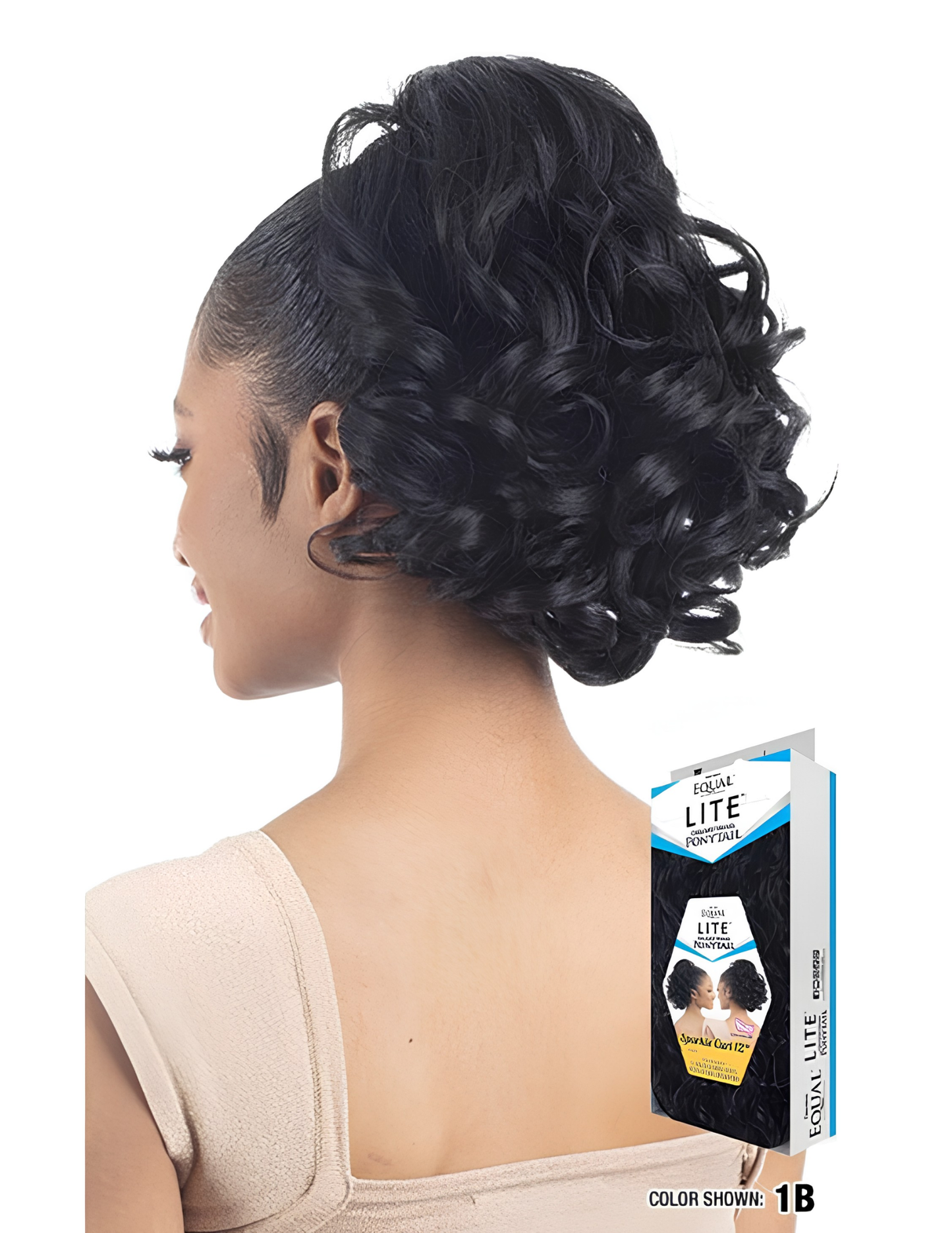 Shake N Go Equal Lite Drawstring Ponytail Sparkle Curl 12"