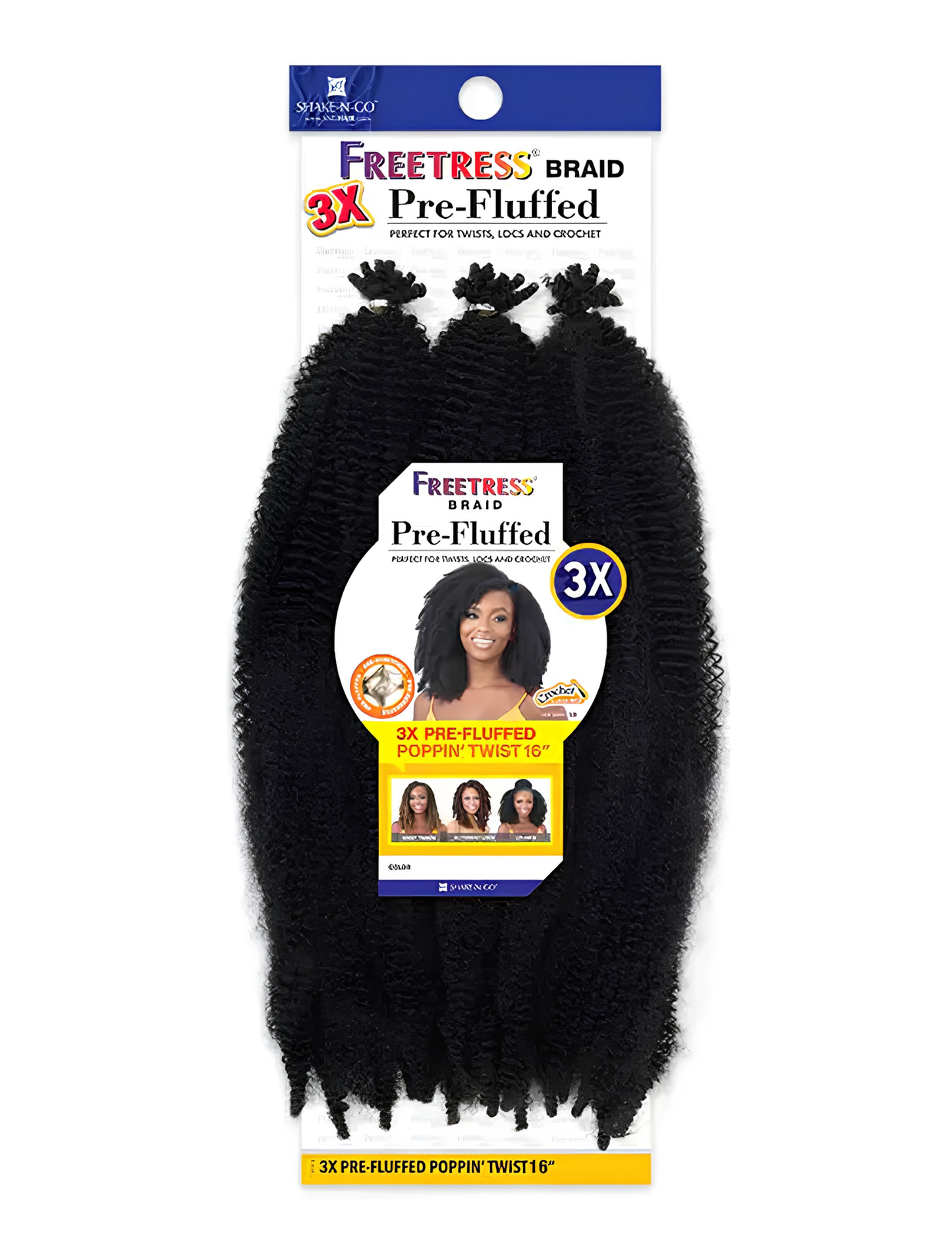 Freetress 3X Pre-Fluffed Poppin' Twist 16"