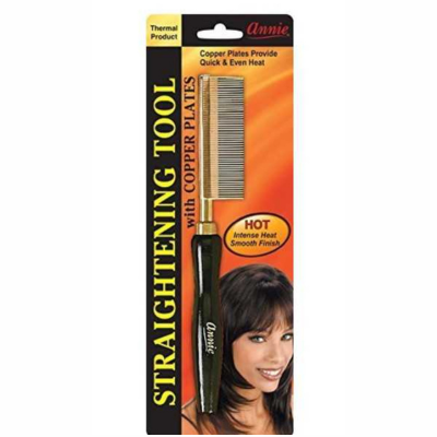 Annie H&H Thermal Straightening Comb Fine Teeth Copper Plate #5506