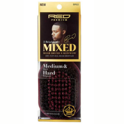 Red Premium Mixed & Hard Boar Brush X BOWWOW #BR02