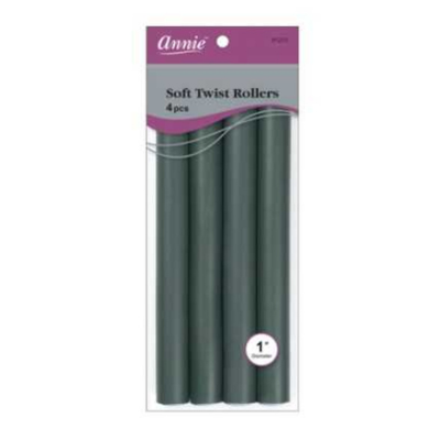 Annie- #1215 Soft Twist Rollers 10" 4ct Dark Green