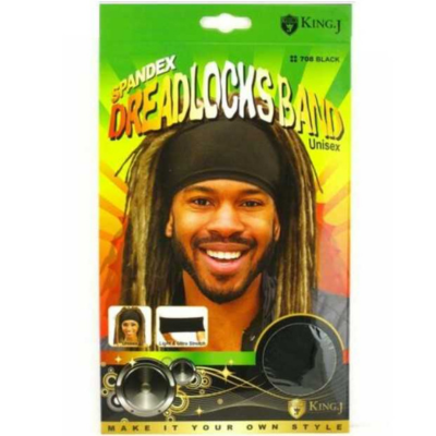 #708 Dreadlock Band- Black