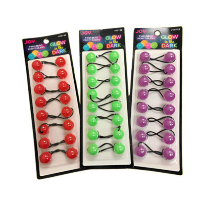 Joy Twin Bead Ponytailers Glow In The Dark Bobo's