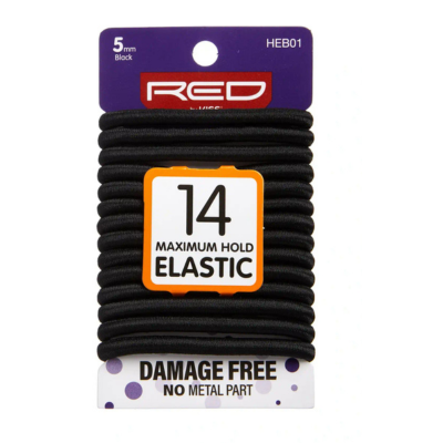 Red by Kiss- #heb01 Black Elastic 5mm Band 14ct