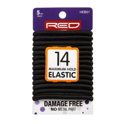 Red by Kiss- #heb03 Black Elastic 3mm Band 20ct