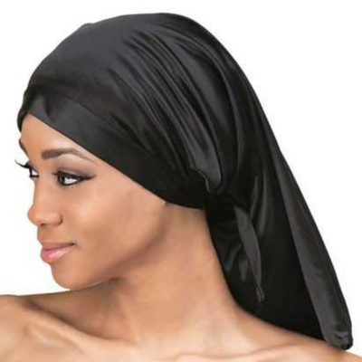 #837 Organic 4n1 Braid Bonnet- Black