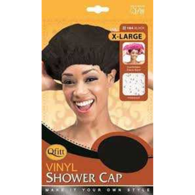 #184 XL Vinyl Shower Cap- Black
