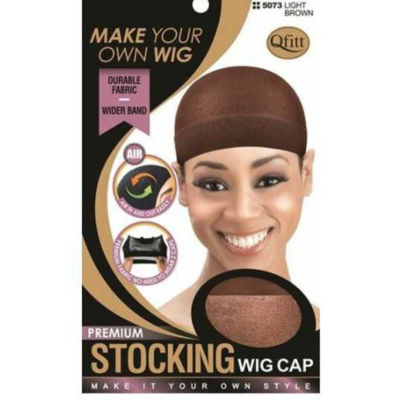 #5073 Premium Stocking Wig Cap- Light Brown