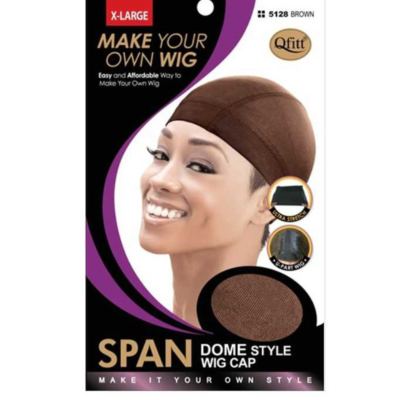 #5128 XL Span Dome Style Wig Cap- Brown