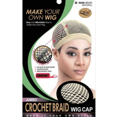 #5020 Jumbo Crochet Braid Wig Cap- Natural