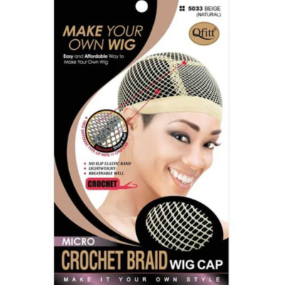 #5033 Micro Crochet Braid Wig Cap- Natural