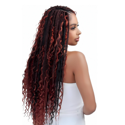 Bobbi Boss Infusion Deep Curl Boho Box braid 100% Human Curl 24" HBF003