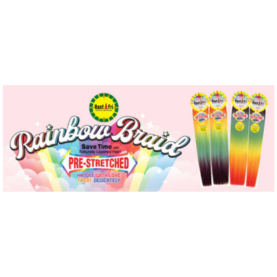 Rast A Fri- Rainbow Braid Pre-Stretched
