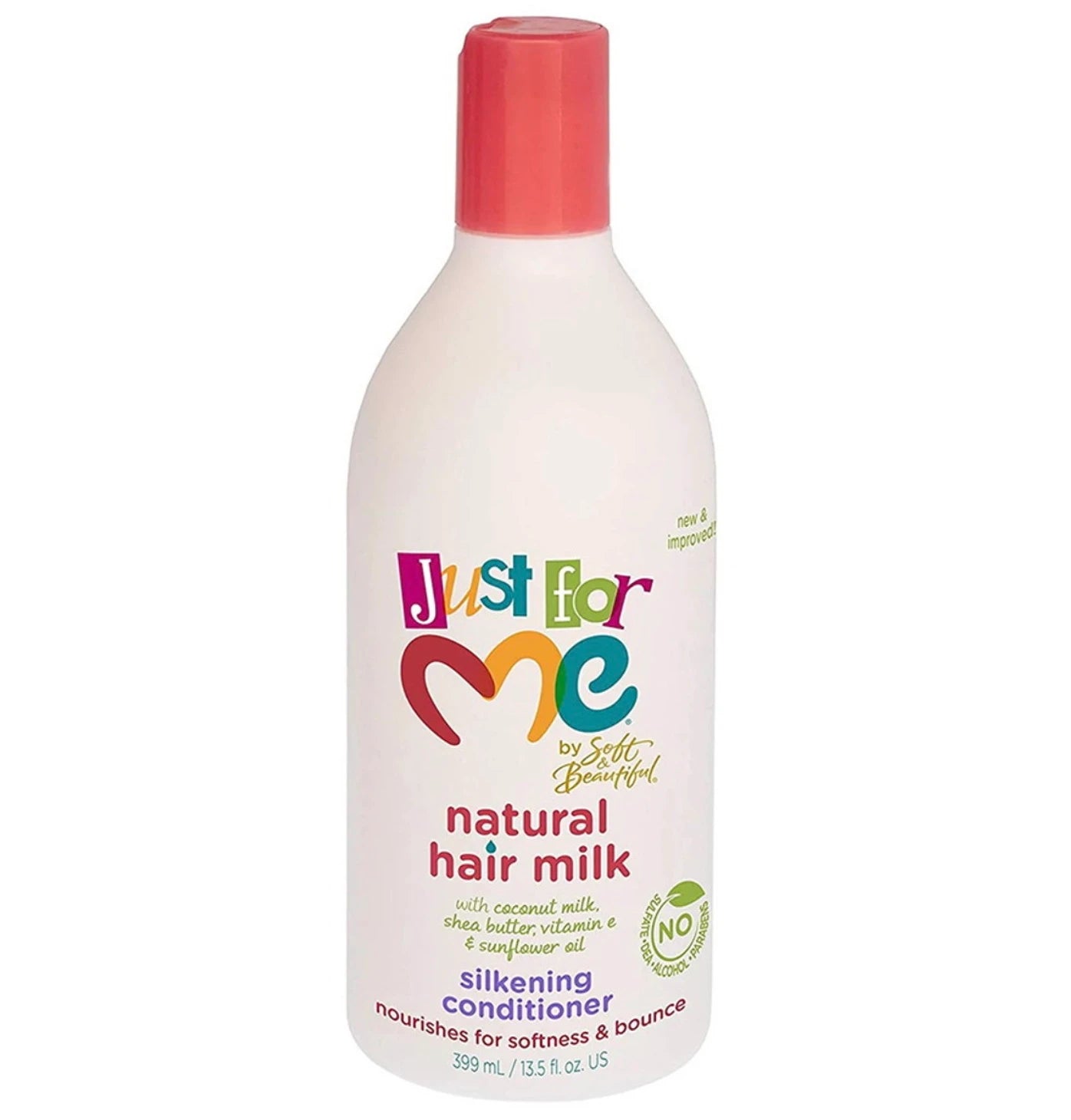 Coconut Milk
Shea Butter
Vitamin E Sunflower Oil
No Formaldehyde
DEA
Sulfate or Parabens
HAIR TYPES Curly
Coily Relaxed Hair.
After cleansing
apply Silkening Conditioner. Gently massage into hair.
For best results
comb through starting at ends and working your way up to the roots
