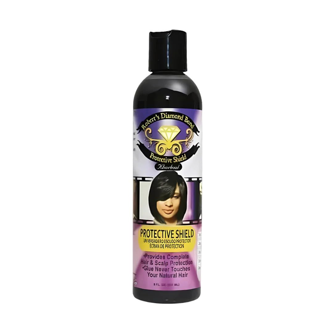 Robert’s Diamond Bond Protective Shield Kharkoal 2 oz is a pre-bonding hair shield designed to protect natural hair and scalp during weave or extension installations. It forms a protective barrier so bonding glue adheres to the shield instead of your real hair, helping reduce damage and breakage. The Kharkoal formula blends well with dark hair and rinses out easily with warm water when removing extensions.